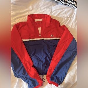 Tommy Hilfiger quarter zipped cropped windbreaker (Small)